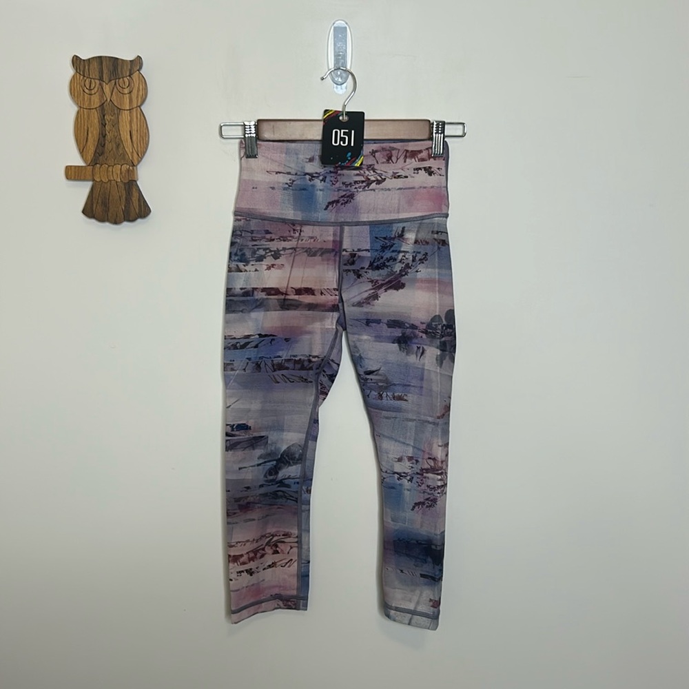 Lululemon Wunder Under Crop High Rise Sunrise Silhouette Multi pants